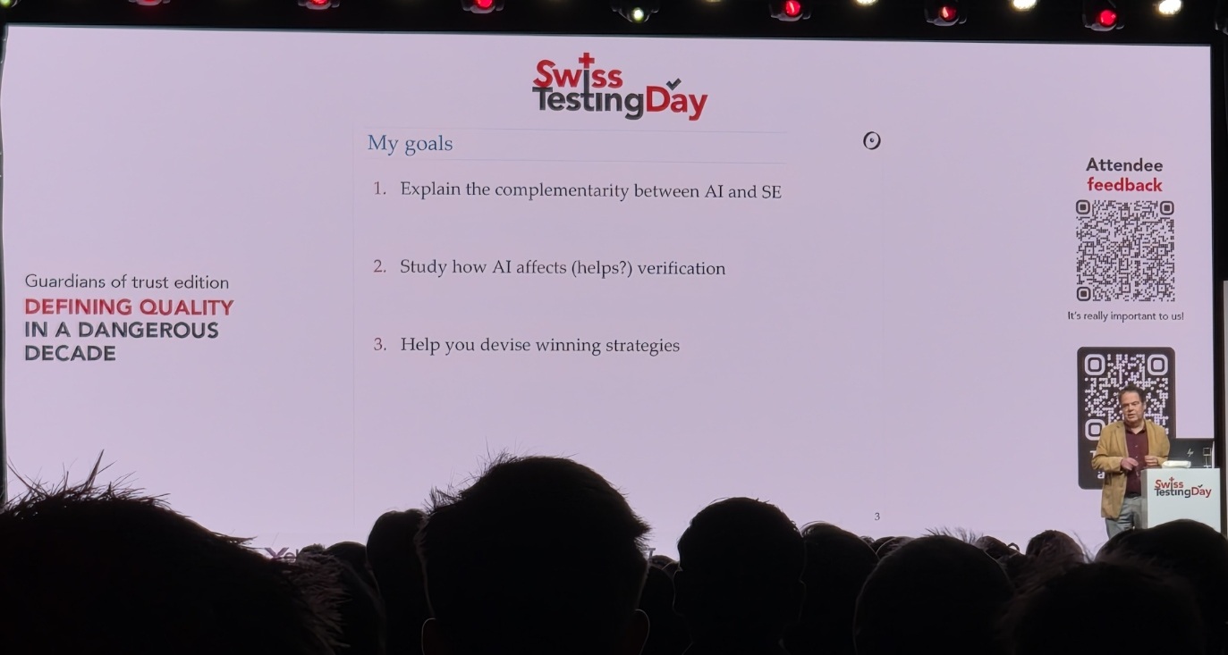 Defining Quality in a Dangerous Decade: ce que j'en retiens du Swiss Testing Day 2026